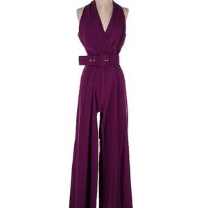 Julia Jordan Purple Belted Jumpsuit Size 4